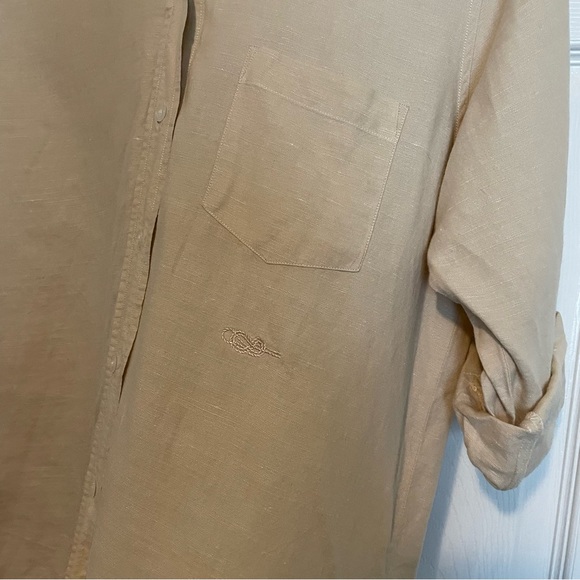 Marie St Barth Safari Cotton Button Down Shirt Sz 40 European Rope Embroidered - Picture 6 of 10
